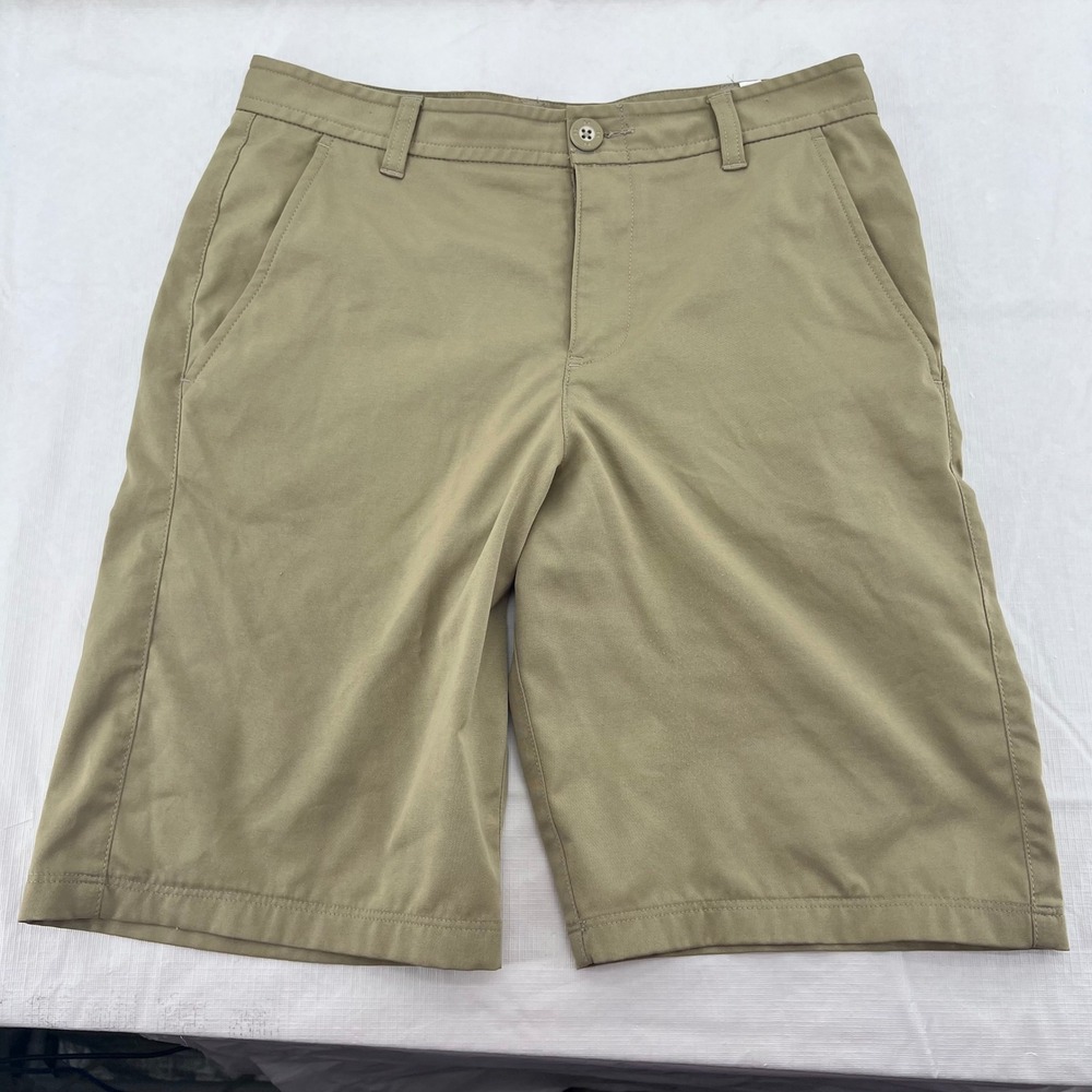 Under Armour Boys Khaki Tan Golf Shorts Loose Fit Size 16‎ Polyester